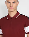 Flying Machine Striped Cotton Polo Shirt