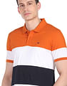 AD by Arvind Modern Horizontal Stripe Polo Shirt