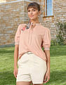 U.S. Polo Assn. Women Ruffle Neck Solid Top