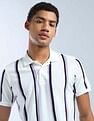 Flying Machine Vertical Striped Digitopia Polo Shirt