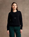 U.S. Polo Assn. Women Typographic Branding Crew Neck Sweater