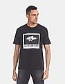 Calvin Klein Men Black Slim Fit Photo Box Logo T-Shirt