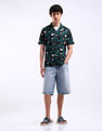 Flying Machine Cuban Collar Holiday Shirt