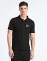 Flying Machine Logo Applique Pique Polo Shirt