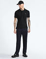 Flying Machine Solid Cotton Polo Shirt
