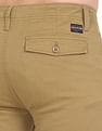 Flying Machine Mid Rise Twill Solid Trousers