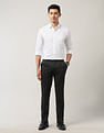 Arrow Textured Mid Rise Trousers
