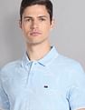 AD by Arvind Floral Print Cotton Polo Shirt
