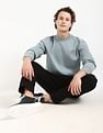 Calvin Klein Jeans Solid Relaxed-Fit Cotton Sweatshirt