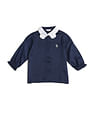 U.S. Polo Assn. Kids Girls Denim Perter Pan Collar Top