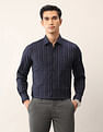 Arrow Vertical Striped Cotton Ceremonial Shirt