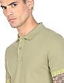 Calvin Klein Men Faded Olive Short sleeve Solid Polo Shirt