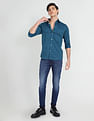 Flying Machine Vertical Stripe Slim Fit Shirt