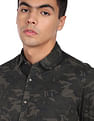 Flying Machine Camouflage Print Pure Cotton Shirt