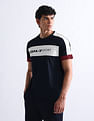 USPA Active Colourblocked Slim Fit T-Shirt