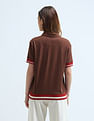 U.S. Polo Assn. Women Boxy Fit Tipped Polo Shirt