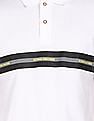 Flying Machine Ribbed Collar Brand Tape Polo Shirt