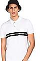 Flying Machine Ribbed Collar Brand Tape Polo Shirt