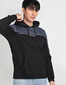 Flying Machine Hooded Panelled Sweatshirt