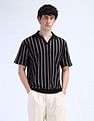 Flying Machine Vertical Striped Relaxed Polo Shirt