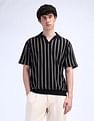 Flying Machine Vertical Striped Relaxed Polo Shirt