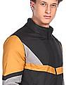 Flying Machine High Neck Colour Block Jacket