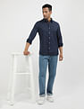 Tommy Hilfiger Brushed Geometric Print Slim Fit Shirt