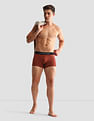 USPA Innerwear Anti Microbial Solid OET13 Trunks - Pack Of 3