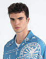Flying Machine Graphic Print Oversized Shirt