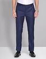 AD by Arvind Tailored Regular Fit Checked Two Piece Suit