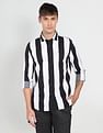 Flying Machine Vertical Stripe Cotton Shirt