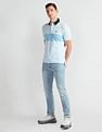 Arrow Sports Colour Block Contrast Collar Polo Shirt