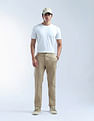 Flying Machine Mid Rise F-Jango Straight Fit Twill Trousers