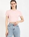 Tommy Hilfiger Solid Cropped-Fit Cotton T-Shirt