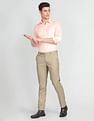 Arrow Self Design Tailored Fit Formal Trouser