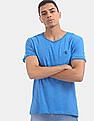 Calvin Klein Men Blue Round Neck Grindle Raw Edge T-Shirt