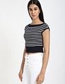 Tommy Hilfiger Slim-Fit Cotton Boat Neck Crop Top
