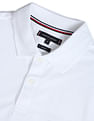 Tommy Hilfiger Men White Essential Logo Badge Regular Fit Cotton Polo Shirt