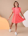 U.S. Polo Assn. Kids Girls Schiffli Fit And Flare Dress