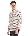 U.S. Polo Assn. Denim Co. White Slim Fit Printed Shirt