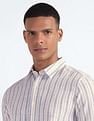 Flying Machine Tencel Hemp Cotton Stripe Shirt