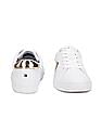 Tommy Hilfiger Women White Lace Up Brand Flag Sneakers
