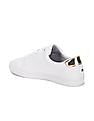 Tommy Hilfiger Women White Lace Up Brand Flag Sneakers