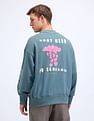 Flying Machine Oversized Fit Graphic Printed Sweatshirt