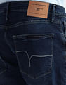 Flying Machine Mid Rise Slash Slim Tapered Jeans