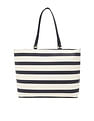 Tommy Hilfiger Striped Blue Pu Tote Bag