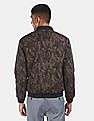 Flying Machine Stand Collar Zip Up Reversible Bomber Jacket