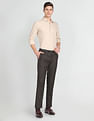 Arrow Hudson Tailored Regular Fit Dobby Formal Trousers