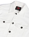 Flying Machine Spread Collar Solid Denim Jacket