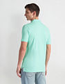 Arrow Sports Solid Patterned Collar Polo Shirt